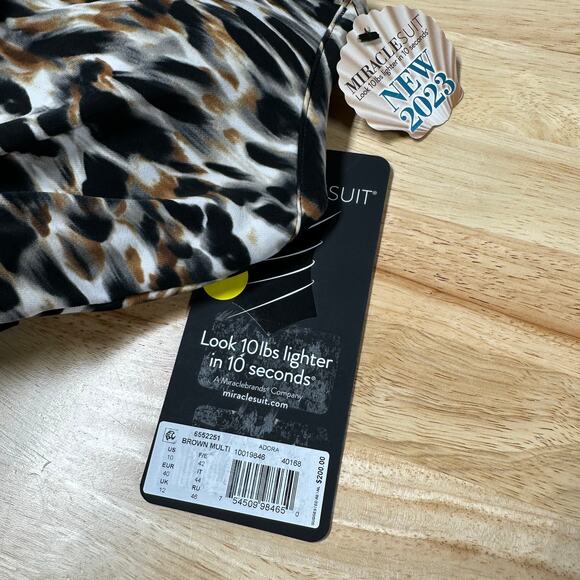 Miraclesuit NWT Fur Realz Adora Swim Dress Size 10 Underwire Adjustable Strap - Picture 4 of 8